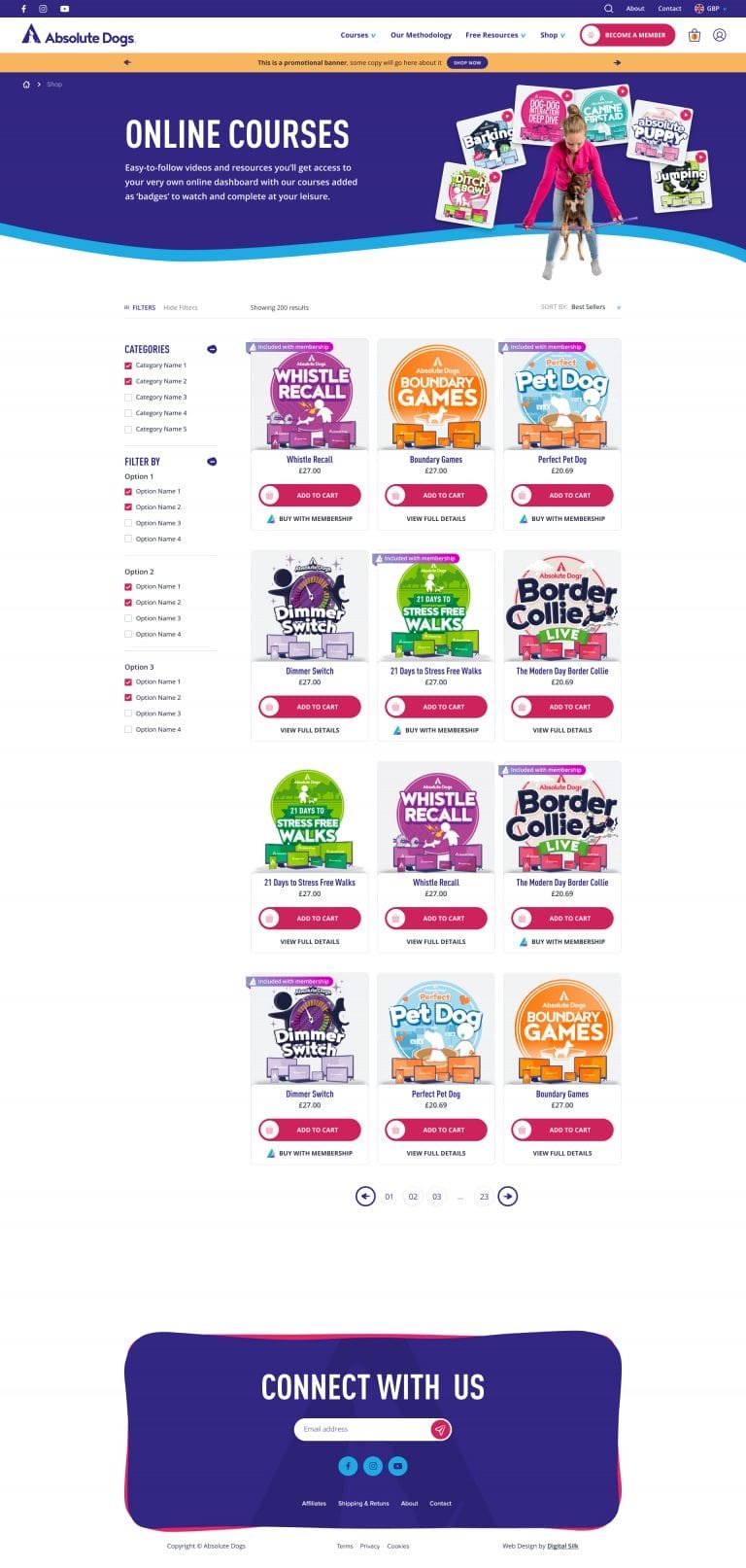 Absolute Dogs courses screenshot